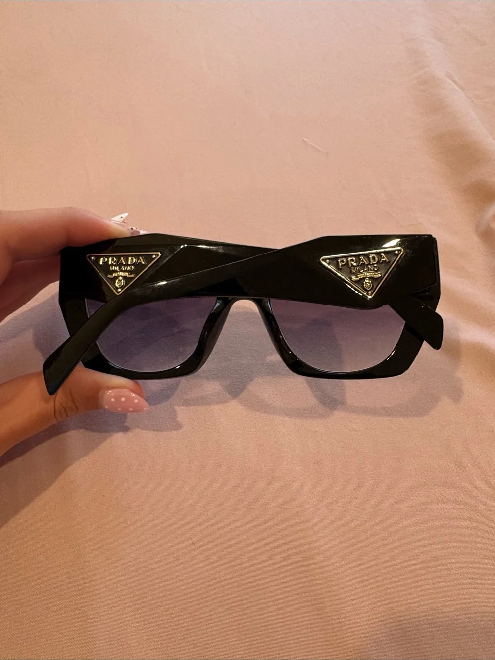 Prada Black Sunglasses with Purple Lenses